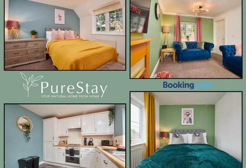 Stunning 6 Bedroom House In Nantwich With Parking & Free Wi Fi By Purestay Short Lets