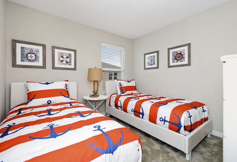 Stunning 4 Bd W/ Gameroom Close To Disney 5110k