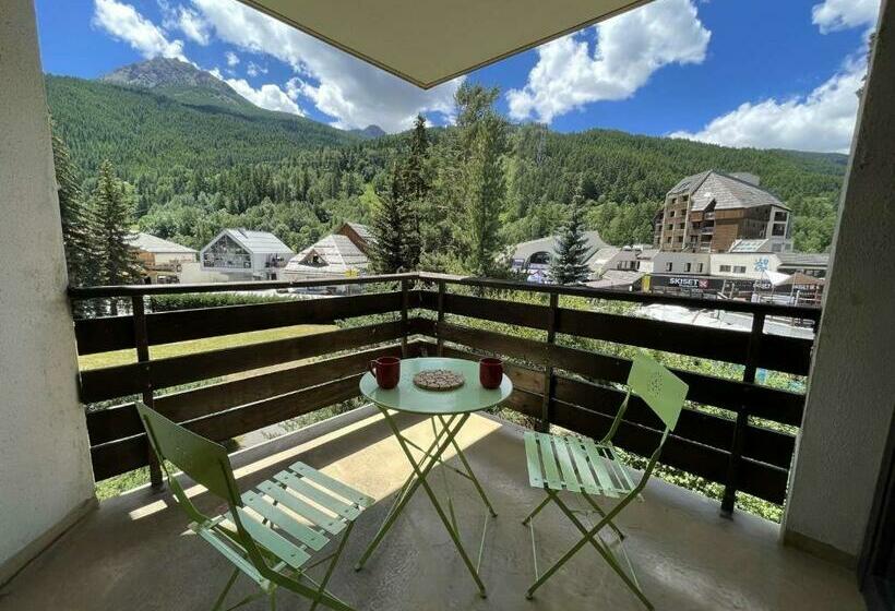 Studio 4 Pers Avec Balcon, Coin Montagne, Double Vitrage Et Garage Optionnel   Serre Chevalier, Chan
