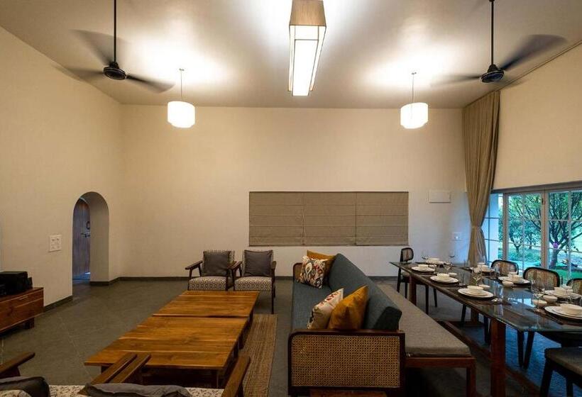 Stayvista S Villaggio Orchard Oasis With Pool, Expansive Lawn, Patio & Indoor Activities