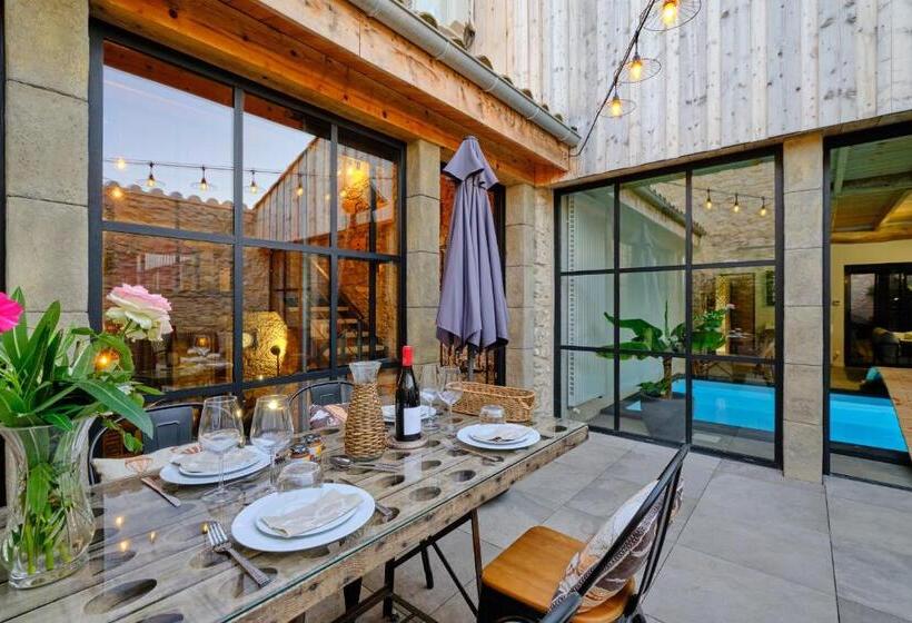 Loft Industriel Privé Climatisé Piscine Intérieure Terrasse Spa Et Jardin