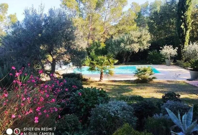 Proche Uzès Petit Gîte Avec Grande Cuisine D été Et Piscine