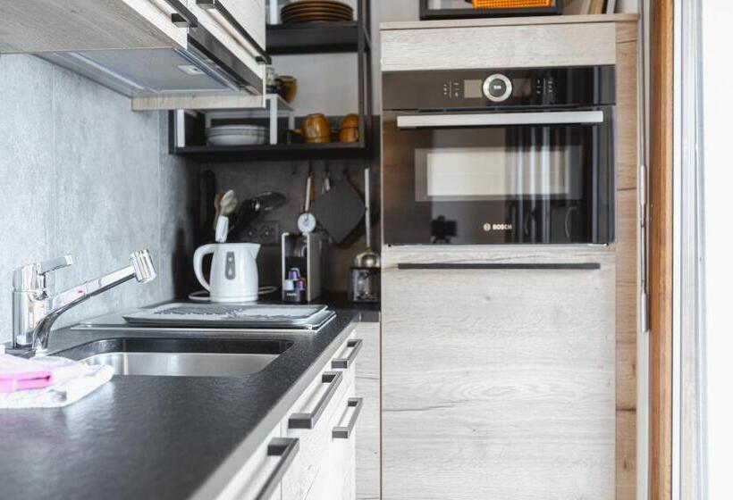 Studio Rénové Avec Vue Imprenable Sur Les Alpes