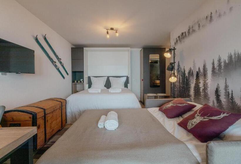 Studio Rénové Avec Vue Imprenable Sur Les Alpes