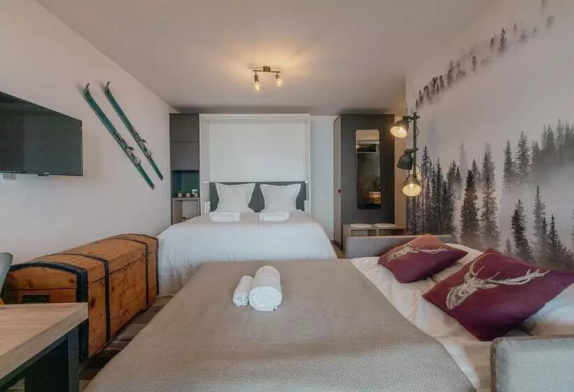 Studio Rénové Avec Vue Imprenable Sur Les Alpes