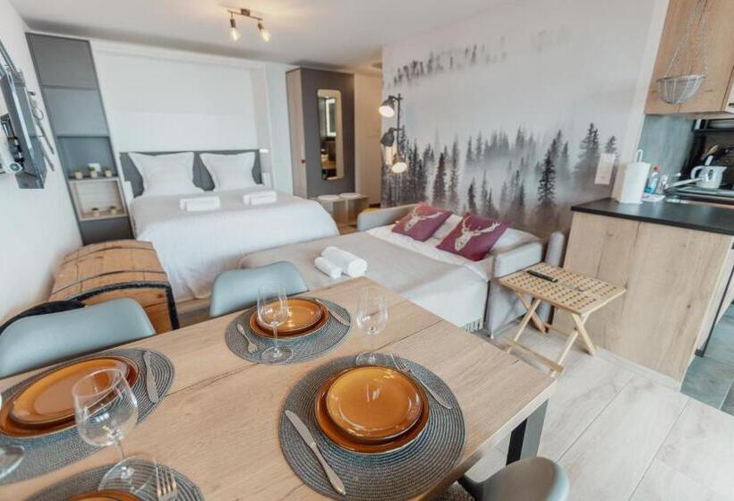 Studio Rénové Avec Vue Imprenable Sur Les Alpes