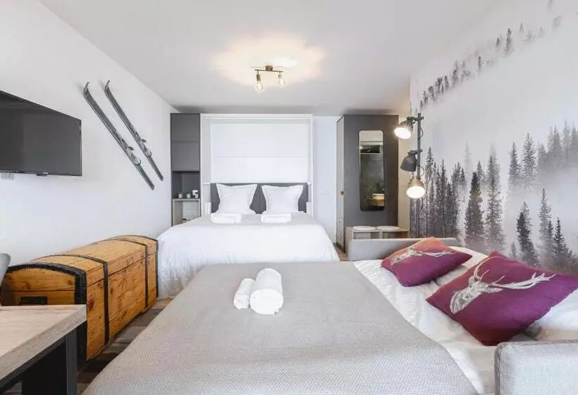 Studio Rénové Avec Vue Imprenable Sur Les Alpes