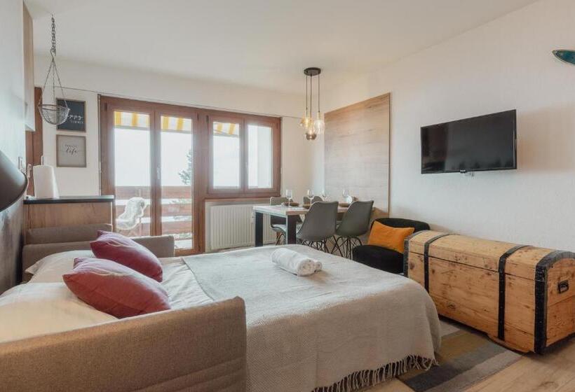 Studio Rénové Avec Vue Imprenable Sur Les Alpes