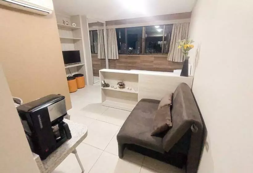 Flat 26º Andar Com Vista Para O Mar  Próximo Ao Shopping E à Praia