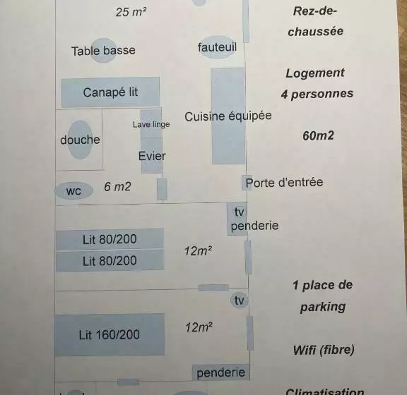 Aamiaismajoitus (B&B) Le Gite Des 3 Mousquetaires