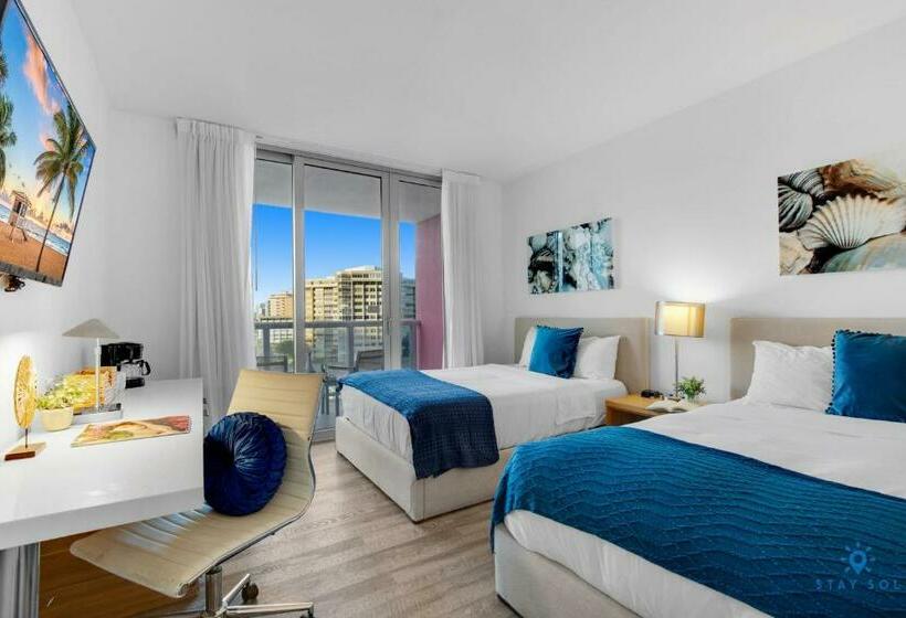 호스텔 Cozy Apartment   Amazing Pool  Near Beach