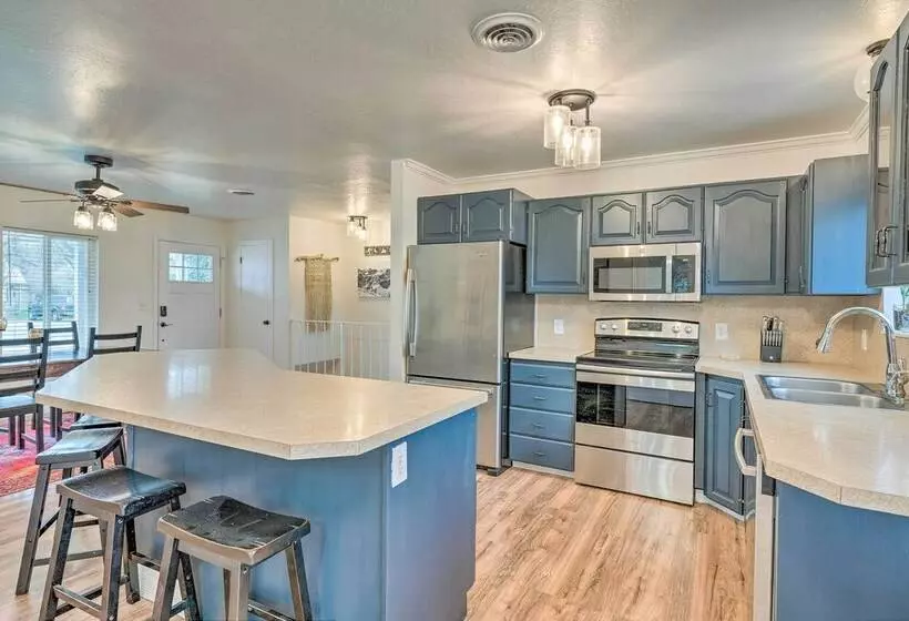 Modern Home W/ Fenced Yard: Blocks To Main St!