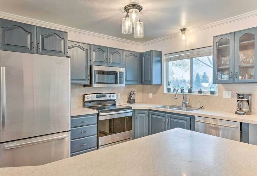 Modern Home W/ Fenced Yard: Blocks To Main St!