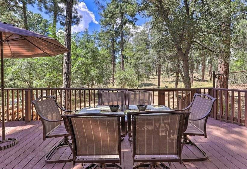 Deck W/ Wooded Views: Rustic Chic Prescott Cabin!