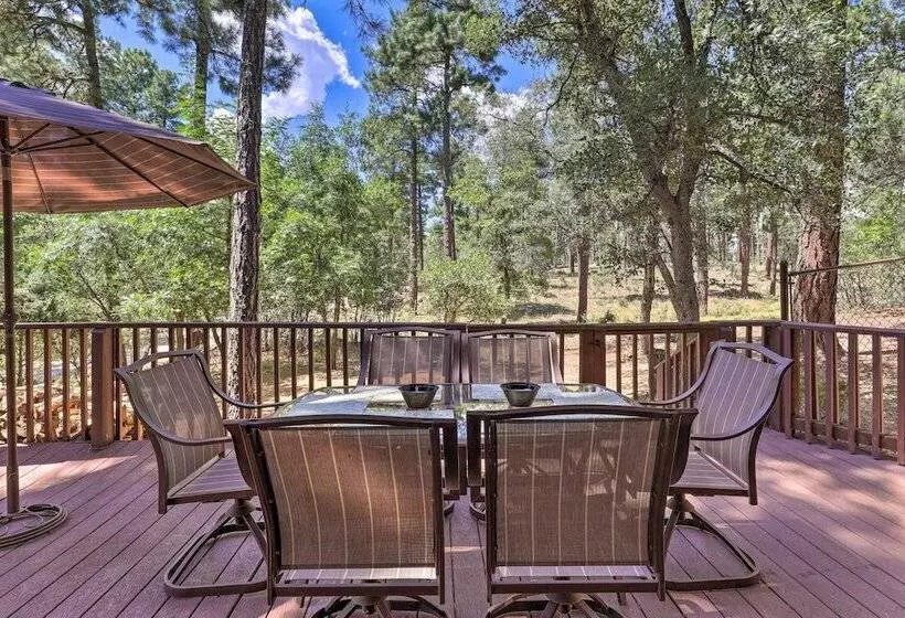 Deck W/ Wooded Views: Rustic Chic Prescott Cabin!