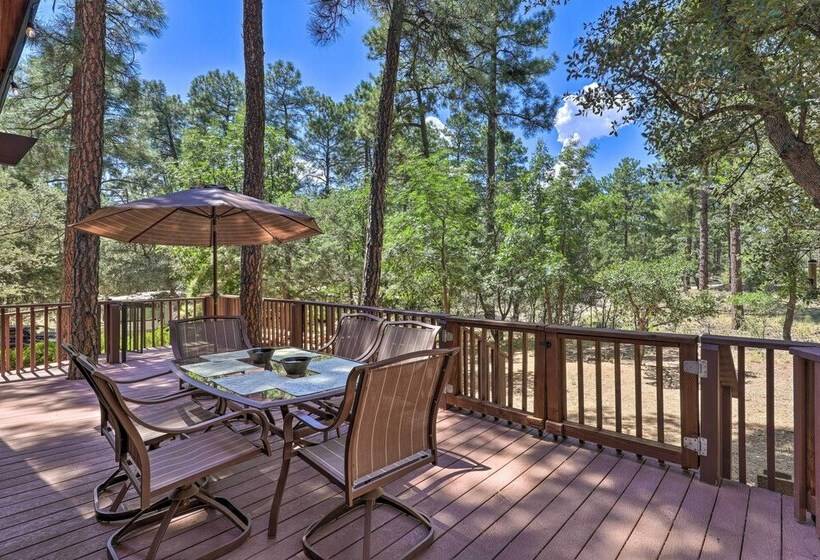 Deck W/ Wooded Views: Rustic Chic Prescott Cabin!