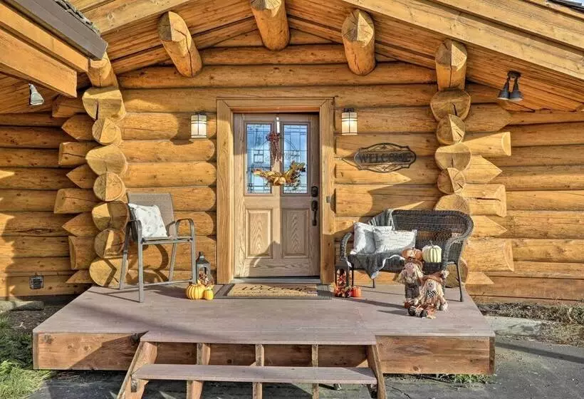 Fairbanks Log Cabin W/ Waterfront Deck & Views!