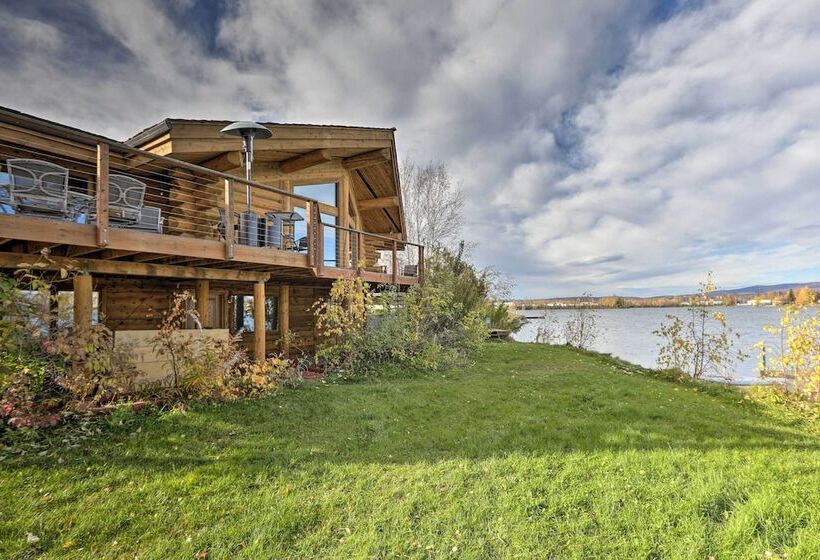 Fairbanks Log Cabin W/ Waterfront Deck & Views!