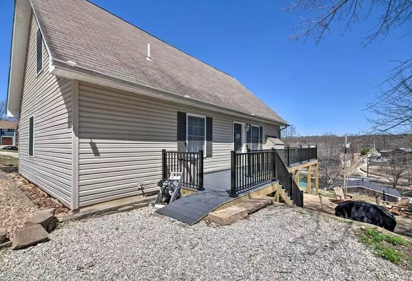 Deck & Fire Pit: Lake View Osage Beach Home!
