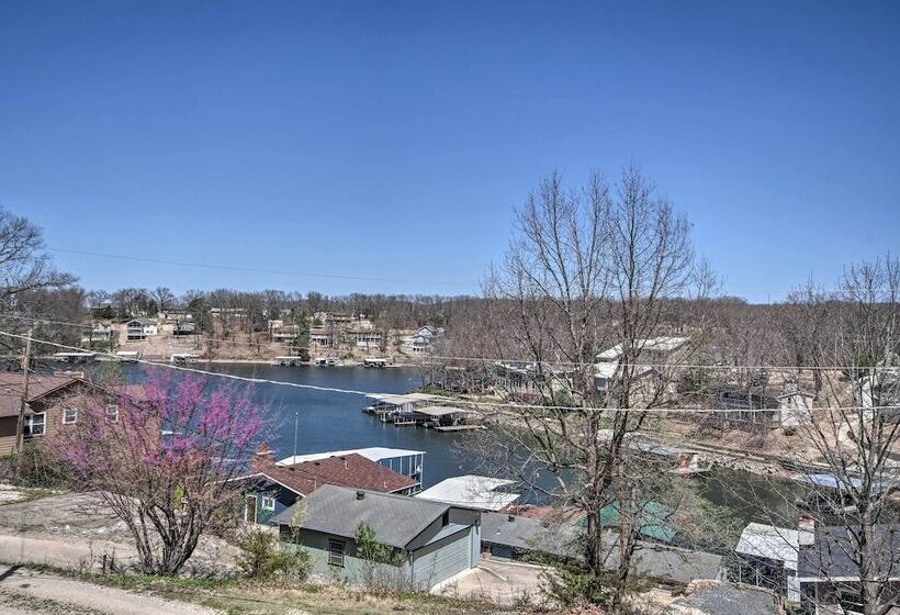 Deck & Fire Pit: Lake View Osage Beach Home!