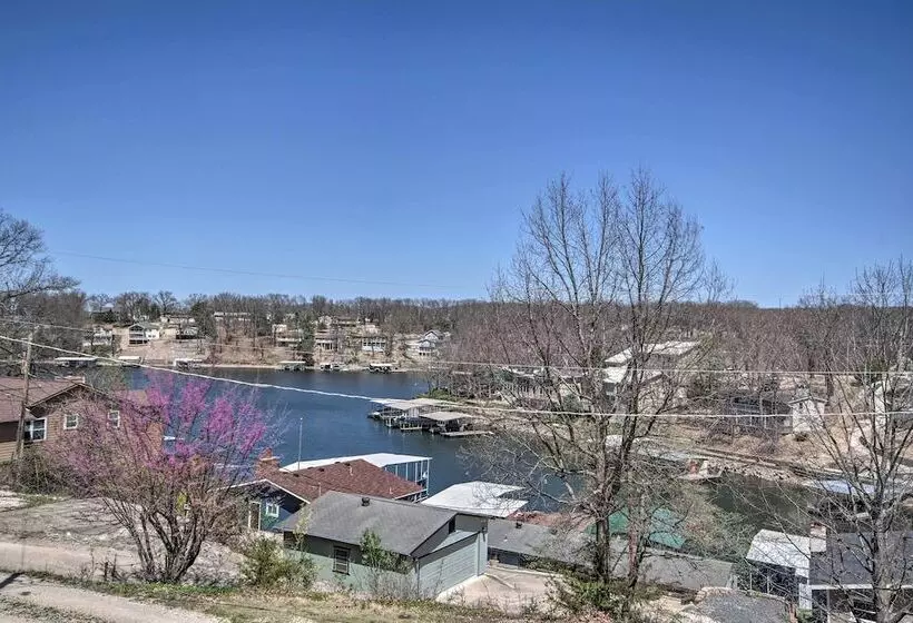 Deck & Fire Pit: Lake View Osage Beach Home!