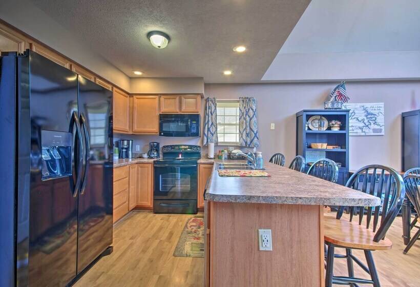 Deck & Fire Pit: Lake View Osage Beach Home!