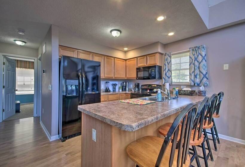 Deck & Fire Pit: Lake View Osage Beach Home!