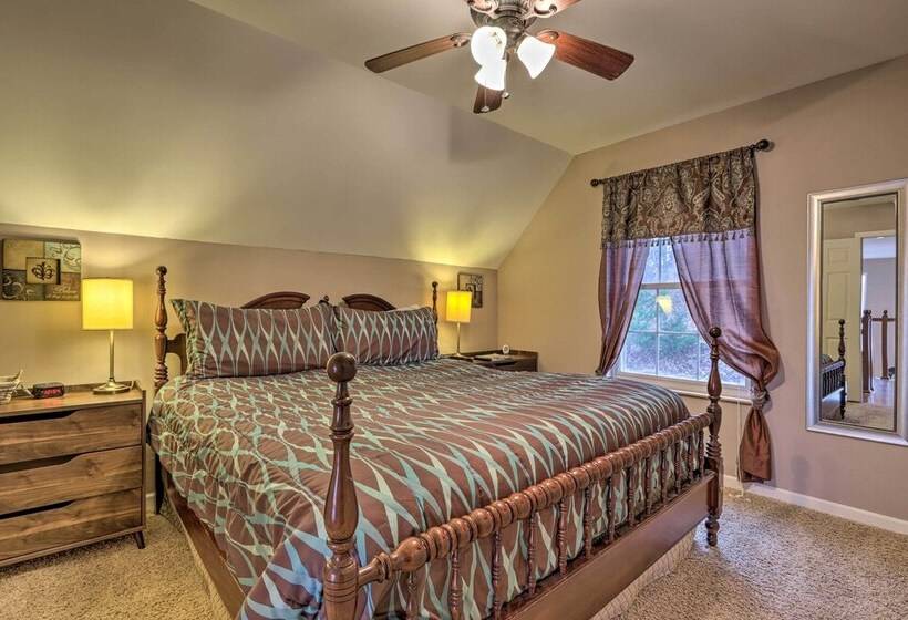 Deck & Fire Pit: Lake View Osage Beach Home!