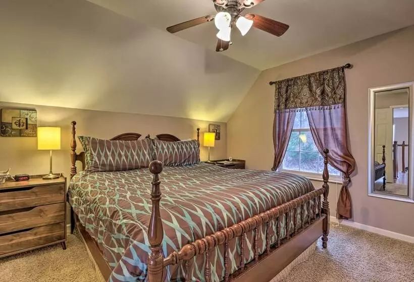 Deck & Fire Pit: Lake View Osage Beach Home!