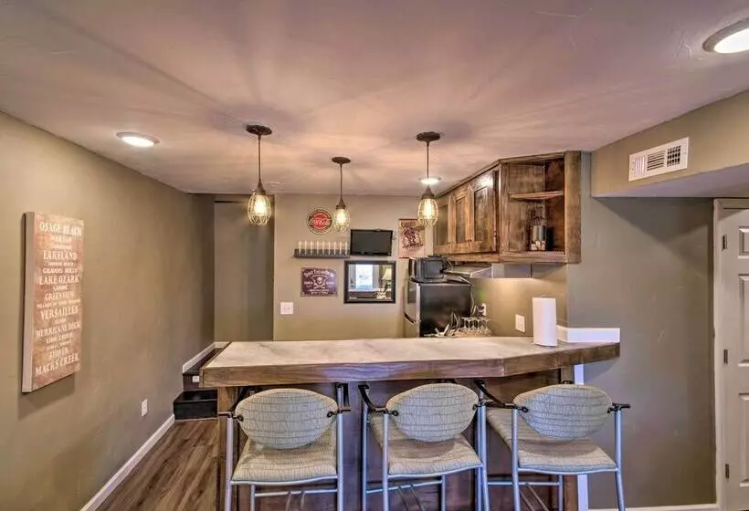 Deck & Fire Pit: Lake View Osage Beach Home!