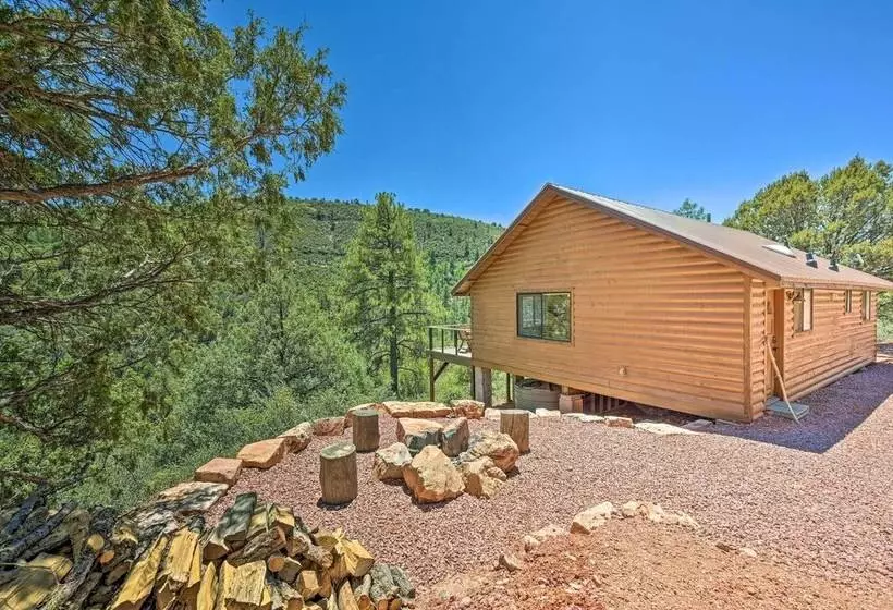Deck & Mogollon Rim Views: Secluded Payson Cabin