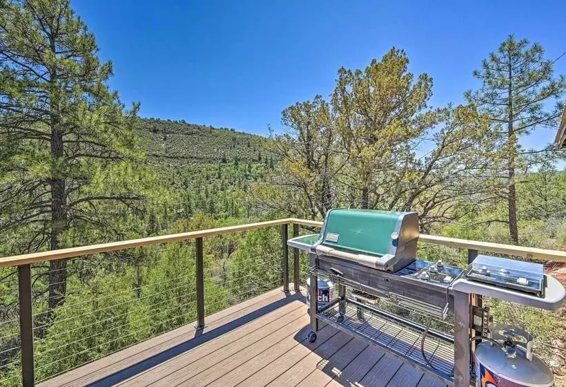 Deck & Mogollon Rim Views: Secluded Payson Cabin