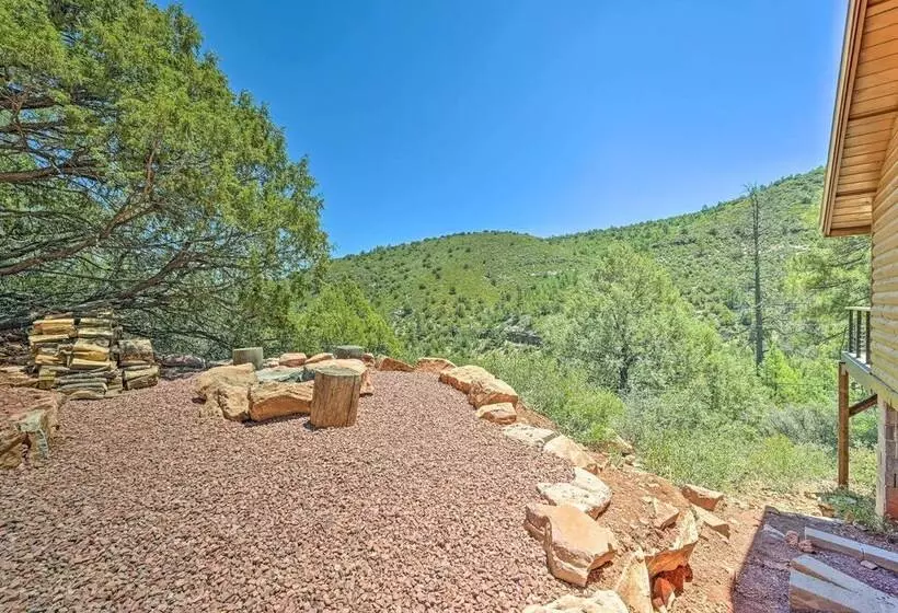 Deck & Mogollon Rim Views: Secluded Payson Cabin
