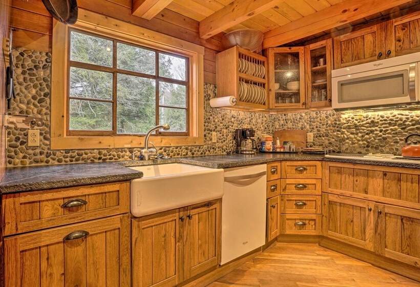 Scenic Log Cabin With Fire Pit & Stocked Creek!