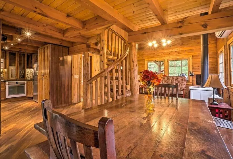 Scenic Log Cabin With Fire Pit & Stocked Creek!