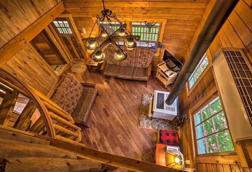 Scenic Log Cabin With Fire Pit & Stocked Creek!