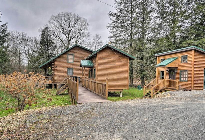 Scenic Log Cabin With Fire Pit & Stocked Creek!