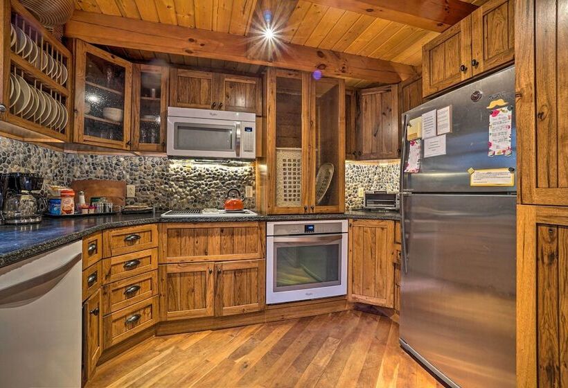 Scenic Log Cabin With Fire Pit & Stocked Creek!