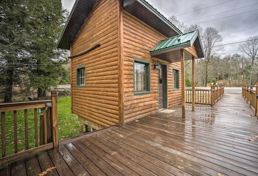 Scenic Log Cabin With Fire Pit & Stocked Creek!