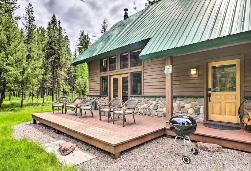 Secluded Bigfork Cabin W/ Huge Yard + Grill!