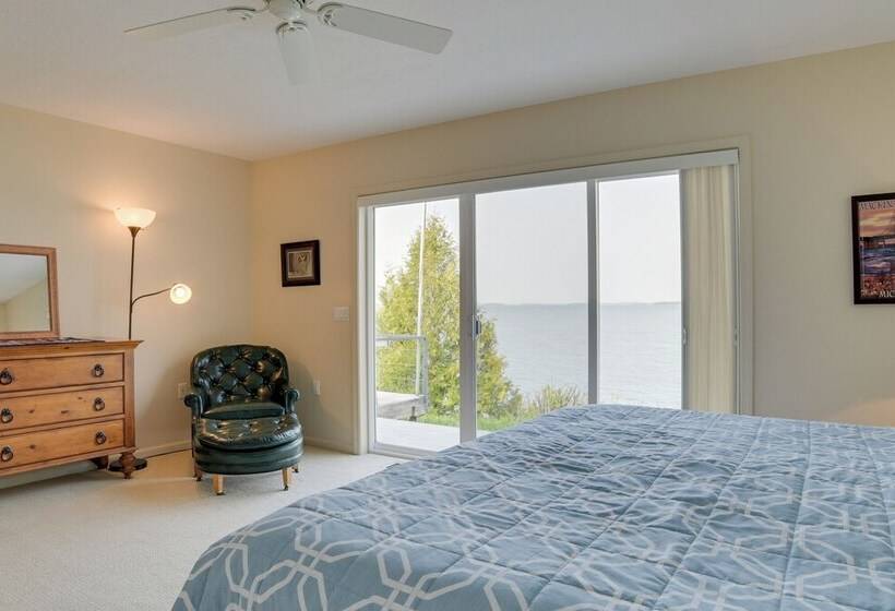 Lakefront De Tour Village Home W/ Deck & Fire Pit!