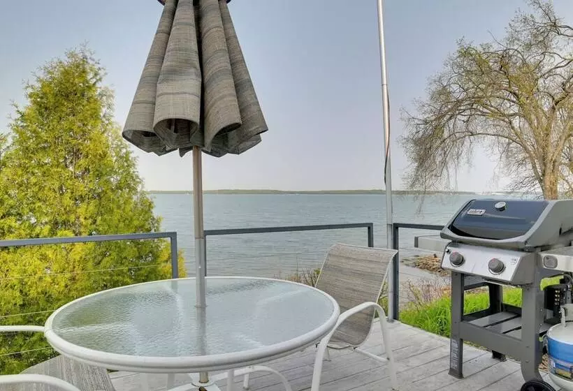 Lakefront De Tour Village Home W/ Deck & Fire Pit!