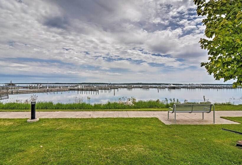 Lakefront De Tour Village Home W/ Deck & Fire Pit!