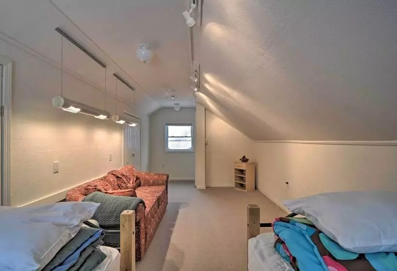 Lakefront De Tour Village Home W/ Deck & Fire Pit!