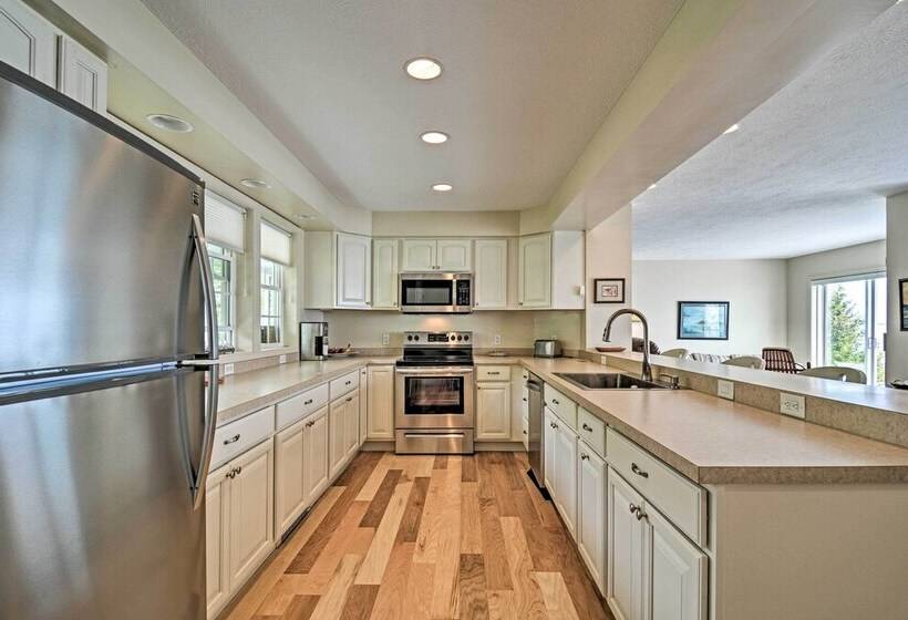 Lakefront De Tour Village Home W/ Deck & Fire Pit!