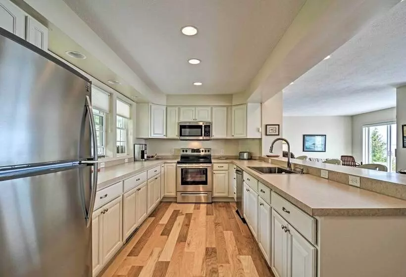 Lakefront De Tour Village Home W/ Deck & Fire Pit!