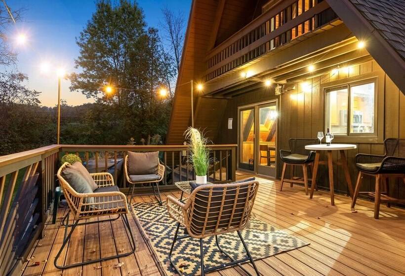 Rustic Lafayette A Frame Cabin W/ Game Room!