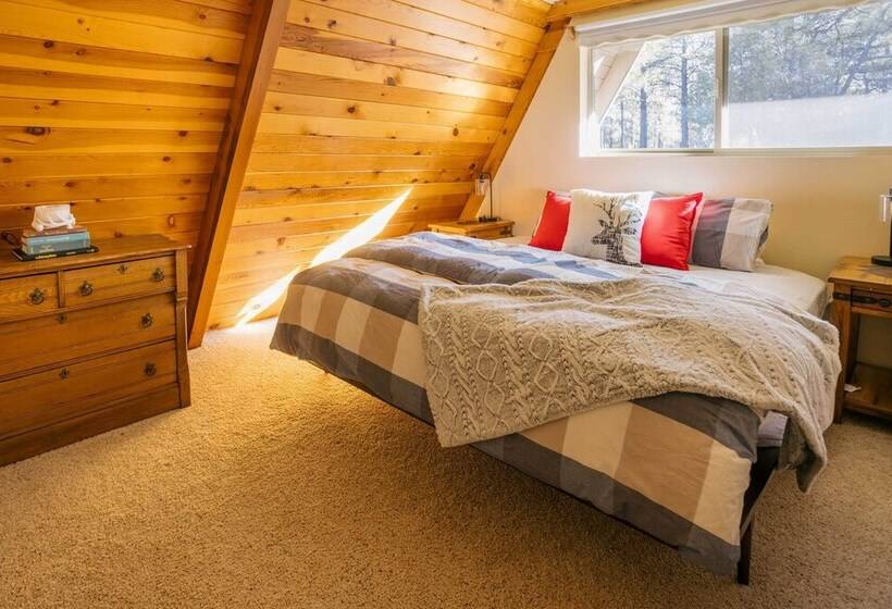 Furnished Deck + Fire Pit: Happy Jack Cabin