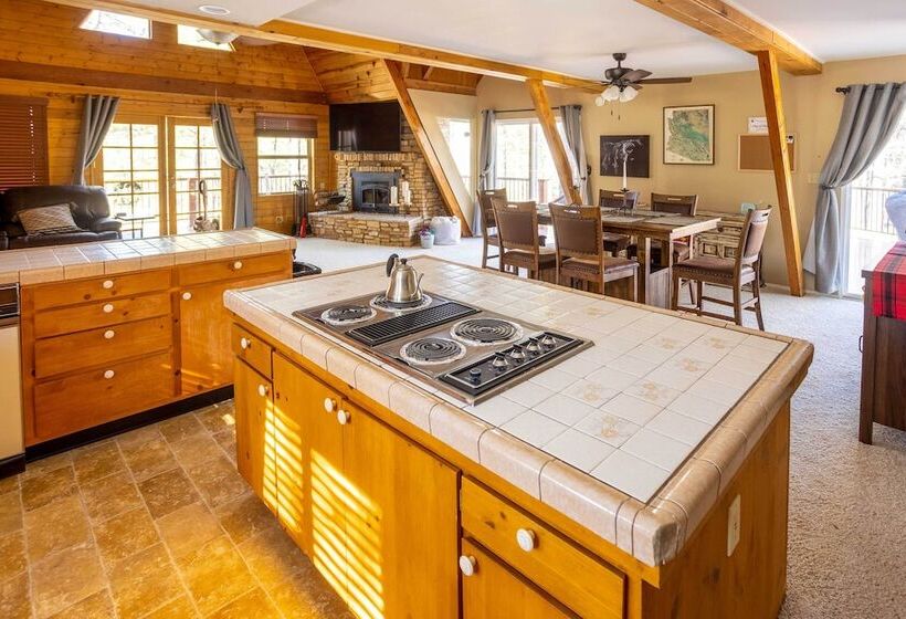 Furnished Deck + Fire Pit: Happy Jack Cabin