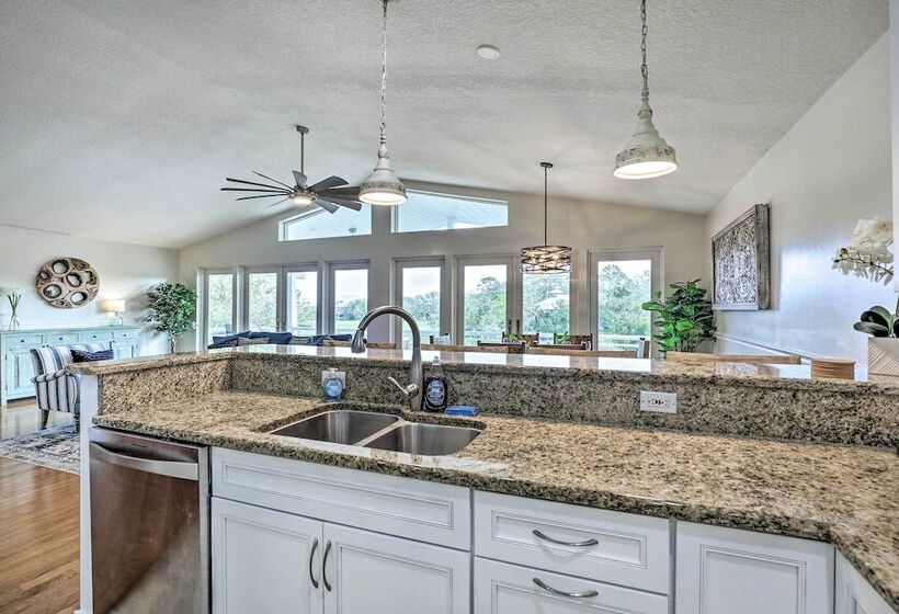 St Augustine Home W/ Swim Spa & Marsh Views!